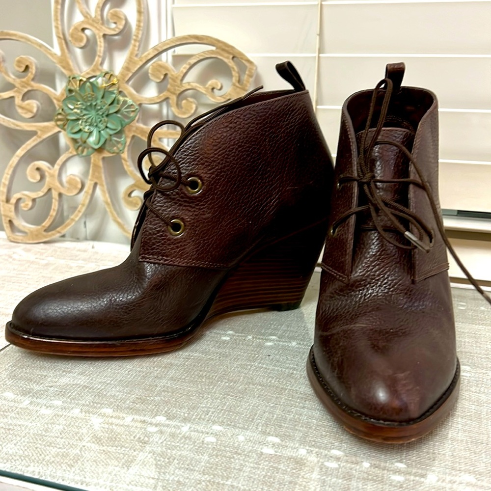 Cole Haan Grand  OS brown platform booties